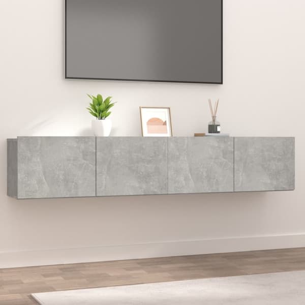 vidaXL TV-skåp 2 st betonggrå 80x30x30 cm konstruerat trä