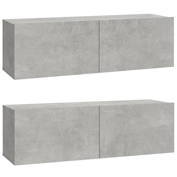 vidaXL Väggmonterade tv-bänkar 2 st 100x30x30 cm konstruerat trä