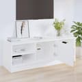 Miniatyrbilde 4 av 10: vidaXL TV-benk hvit 102x35,5x36,5 cm konstruert tre