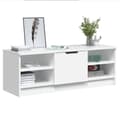 Miniatyrbilde 5 av 10: vidaXL TV-benk hvit 102x35,5x36,5 cm konstruert tre