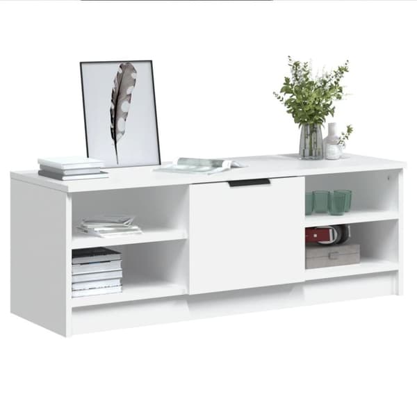 vidaXL TV-benk hvit 102x35,5x36,5 cm konstruert tre