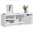Miniatyrbilde 6 av 10: vidaXL TV-benk hvit 102x35,5x36,5 cm konstruert tre