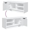 Miniatyrbilde 9 av 10: vidaXL TV-benk hvit 102x35,5x36,5 cm konstruert tre