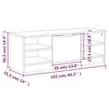 Miniatyrbilde 10 av 10: vidaXL TV-benk hvit 102x35,5x36,5 cm konstruert tre