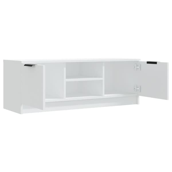 vidaXL TV-benk hvit 102x35x36,5 cm konstruert tre