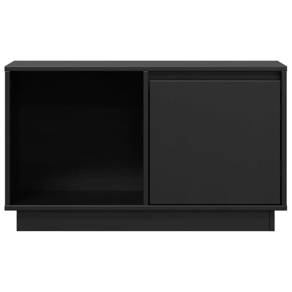 vidaXL TV-benk svart 74x35x44 cm heltre furu