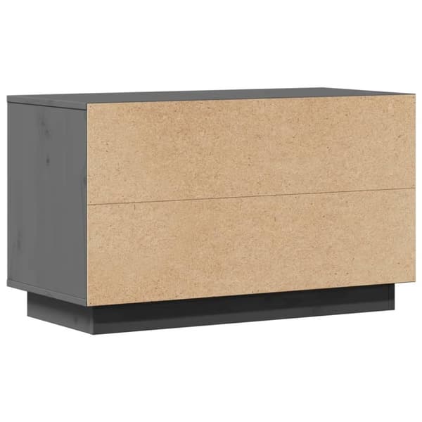 vidaXL TV-benk grå 74x35x44 cm heltre furu