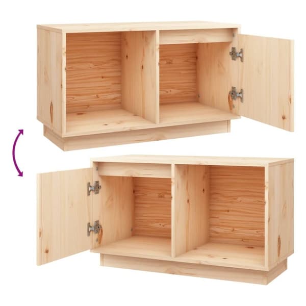vidaXL Tv-bänk 74x35x44 cm massiv furu