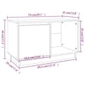 Miniatyrbild 11 av 11: vidaXL Tv-bänk 74x35x44 cm massiv furu