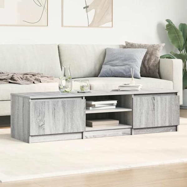 vidaXL TV-benk grå sonoma 140x40x35,5 cm konstruert tre