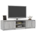 Miniatyrbilde 7 av 11: vidaXL TV-benk grå sonoma 140x40x35,5 cm konstruert tre