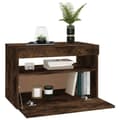 Miniatyrbilde 7 av 11: vidaXL TV-benk med LED-lys røkt eik 60x35x40 cm