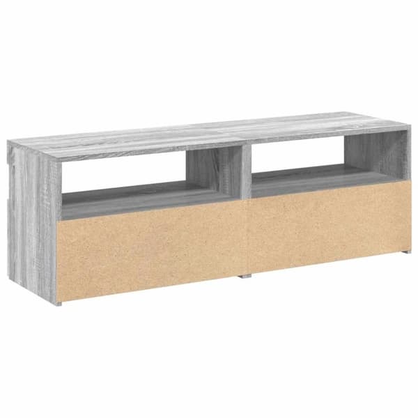vidaXL TV-benker 2 stk med LED-lys grå sonoma 60x35x40 cm