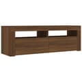 Miniatyrbilde 3 av 11: vidaXL TV-benk med LED-lys brun eik 120x35x40 cm