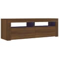 Miniatyrbilde 2 av 11: vidaXL TV-benk med LED-lys brun eik 120x35x40 cm
