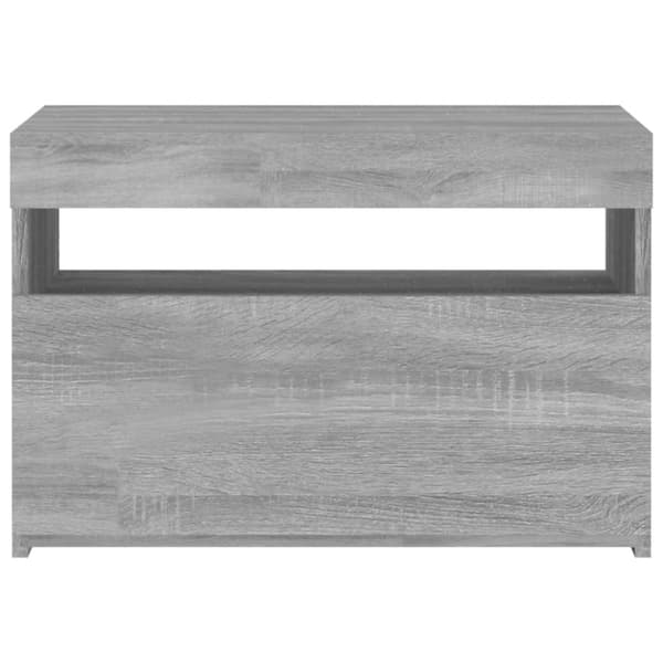 vidaXL TV-benk med LED-lys grå sonoma 60x35x40 cm