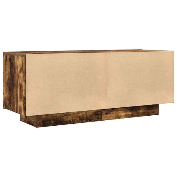 vidaXL Tv-bänk rökfärgad ek 100x35x40 cm konstruerat trä