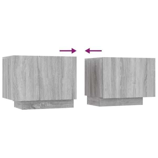 vidaXL TV-benk grå sonoma 100x35x40 cm konstruert tre