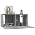 Miniatyrbilde 3 av 9: vidaXL Hengende TV-benker grå sonoma 3 stk 60x30x30 cm konstruert tre