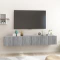 Miniatyrbilde 1 av 9: vidaXL Hengende TV-benker grå sonoma 3 stk 60x30x30 cm konstruert tre