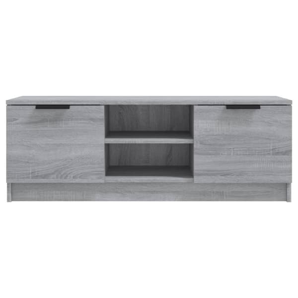 vidaXL TV-bänk grå sonoma 102x35x36,5 cm konstruerat trä