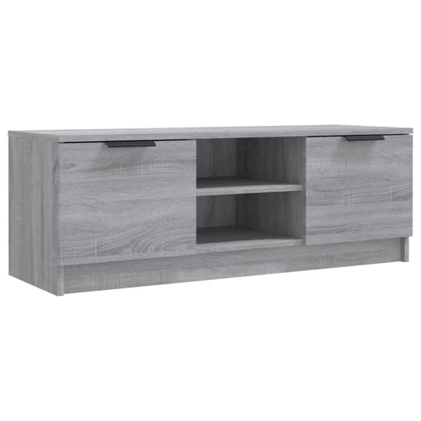 vidaXL TV-bänk grå sonoma 102x35x36,5 cm konstruerat trä