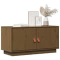 Miniatyrbild 4 av 11: vidaXL Tv-bänk honungsbrun 80x34x40 cm massiv furu