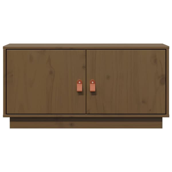 vidaXL Tv-bänk honungsbrun 80x34x40 cm massiv furu