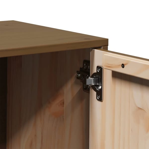 vidaXL Tv-bänk honungsbrun 80x34x40 cm massiv furu