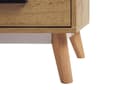 Miniatyrbilde 9 av 11: TV-benk Lyst Tre med Hvit for Opptil 55” TV med 4 Skuffer og 2 Hyller Rustikk