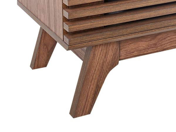 TV-benk Mørkt tre 44 x 117 x 35 cm Oppbevaring Kabelgjennomføring Moderne stil TV-møbel Stue