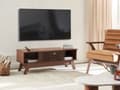 Miniatyrbilde 2 av 9: TV-benk Mørkt tre 44 x 117 x 35 cm Oppbevaring Kabelgjennomføring Moderne stil TV-møbel Stue