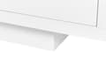 Miniatyrbilde 8 av 8: TV-benk Hvit MDF Høyglans Skap Åpne Hyller Kabelgjennomføringer Minimalistisk