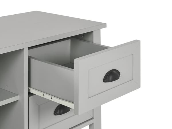 TV-stativ Lysegrå MDF TV opp til 54ʺ Rustikk Skap Skuffer Hyller Kabelhåndtering Stue