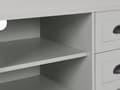 Miniatyrbilde 7 av 9: TV-stativ Lysegrå MDF TV opp til 54ʺ Rustikk Skap Skuffer Hyller Kabelhåndtering Stue