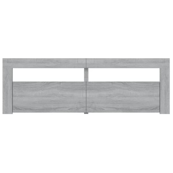 vidaXL tv-bord med LED-lys 120x35x40 cm grå sonoma-eg
