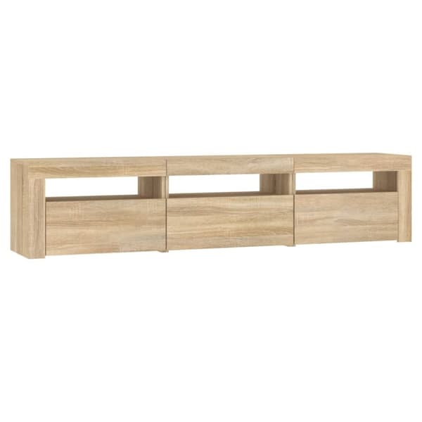 vidaXL Tv-bänk med LED-belysning sonoma ek 180x35x40 cm