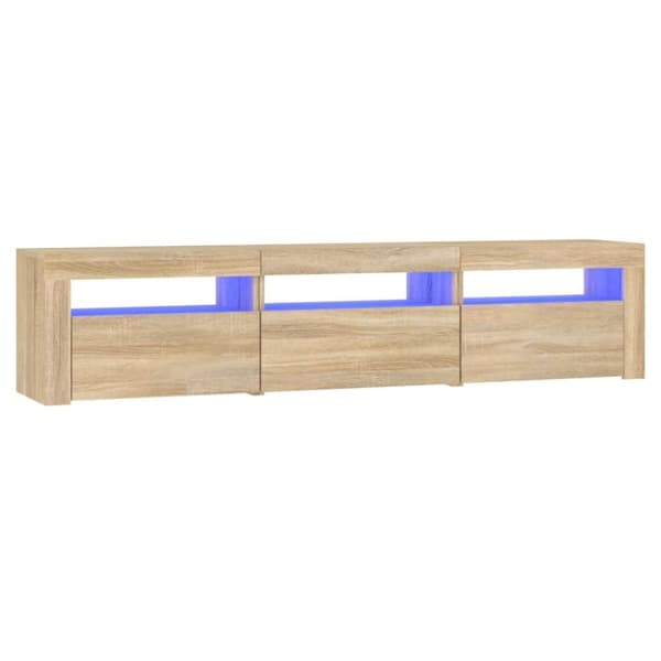 vidaXL Tv-bänk med LED-belysning sonoma ek 180x35x40 cm