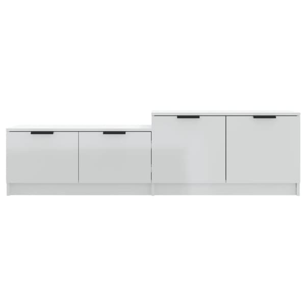 vidaXL tv-bord 158,5x36x45 cm konstrueret træ hvid højglans