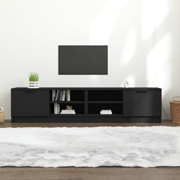 vidaXL tv-borde 2 stk. 80x35x36,5 cm konstrueret træ sort