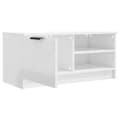 Miniatyrbillede 5 af 9: vidaXL tv-bord 80x35x36,5 cm konstrueret træ hvid højglans