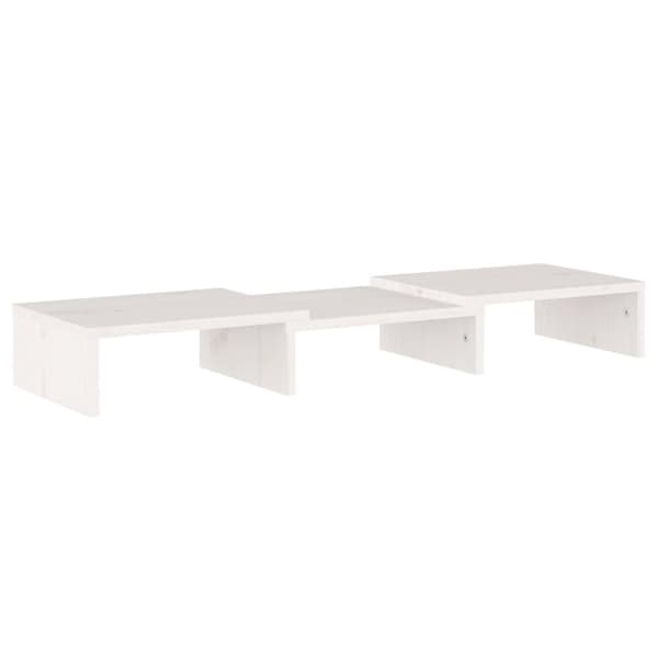 vidaXL skærmstander 60x24x10,5 cm massivt fyrretræ hvid