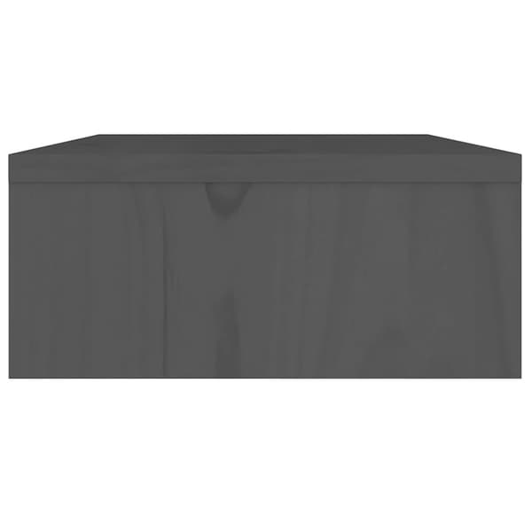 vidaXL skærmstander 60x24x10,5 cm massivt fyrretræ grå
