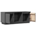 Miniatyrbillede 7 af 11: vidaXL tv-bord 110,5x35x44 cm massivt fyrretræ grå