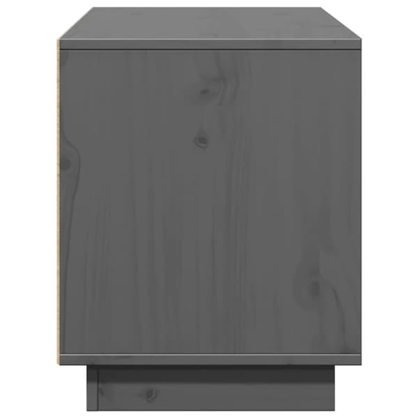vidaXL tv-bord 110,5x35x44 cm massivt fyrretræ grå