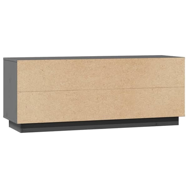 vidaXL tv-bord 110,5x35x44 cm massivt fyrretræ grå