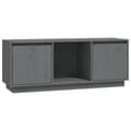Miniatyrbillede 1 af 11: vidaXL tv-bord 110,5x35x44 cm massivt fyrretræ grå