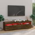 Pikkukuva 3 / 11: vidaXL TV-taso LED-valoilla 2 kpl savutammi 75x35x40 cm