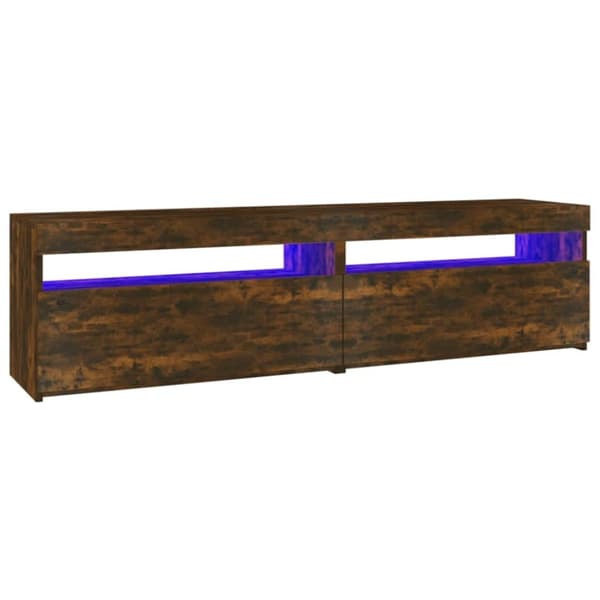 vidaXL TV-taso LED-valoilla 2 kpl savutammi 75x35x40 cm