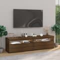Miniatyrbillede 4 af 11: vidaXL tv-borde 2 stk. med LED-lys 75x35x40 cm brun egetræsfarve